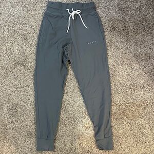 NVGTN Gray Leggings with White Drawstring